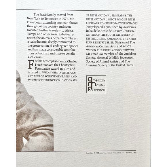 1983 Charles Fracé “My Friend, Rabbit” Signed Lithograph Print 23”X19” - Picture 4 of 9